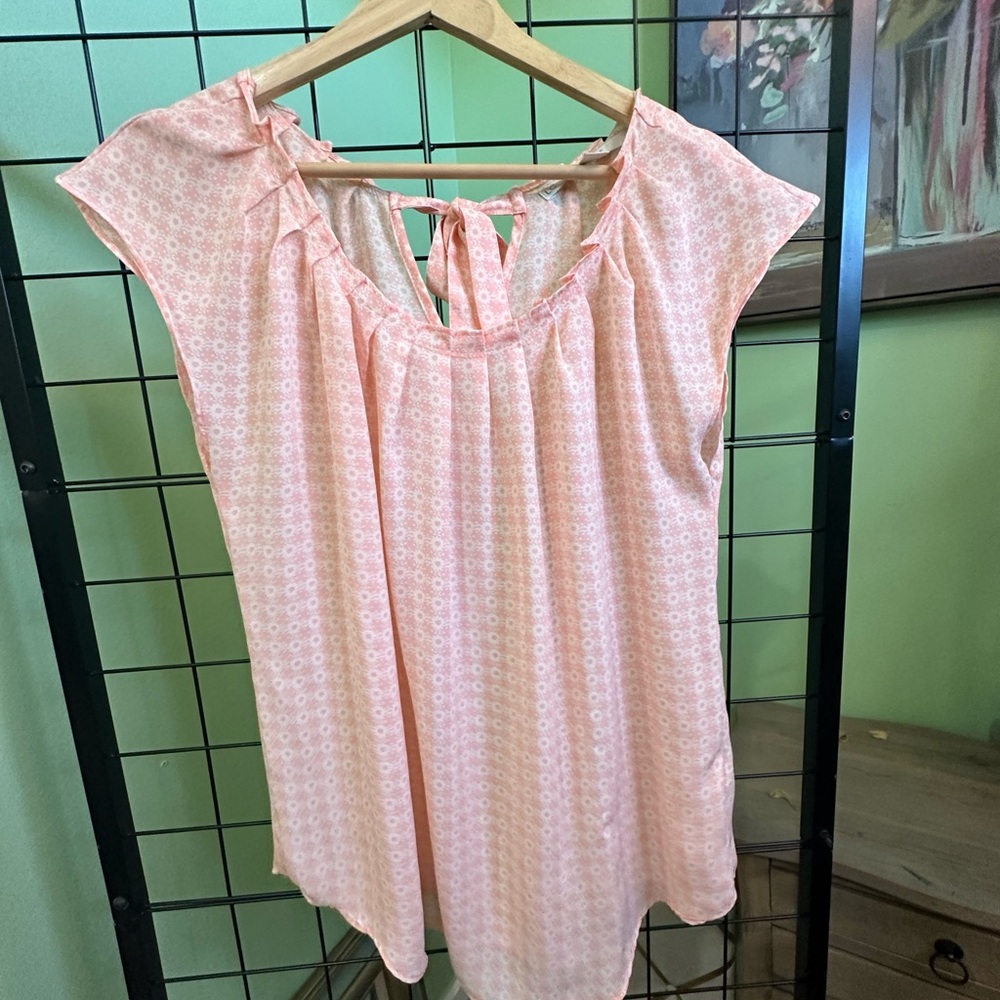 Pink Cap Sleeve Women's Top